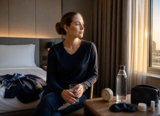 Best Airlines to Work For as a Flight Attendant: How to Compare Pay, Bases, and Lifestyle Fit Flight attendant managing jet lag with a calm hotel-room recovery routine at dawn